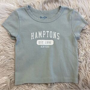 Brandy Melville John Galt Sage Green Hamptons Baby Tee